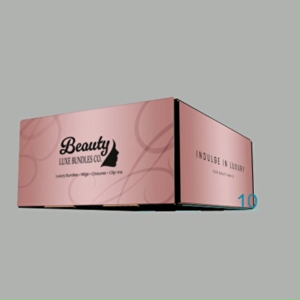 Thumbnail: Luxury Hair Extension Rose Gold & Black Mailer Box (Freebies Included)