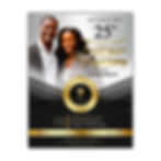 Pastoral Anniversary: Elegant Black & Gold Church Flyer