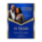 Pastoral Anniversary: Elegant Blue & Gold Frame Church Flyer