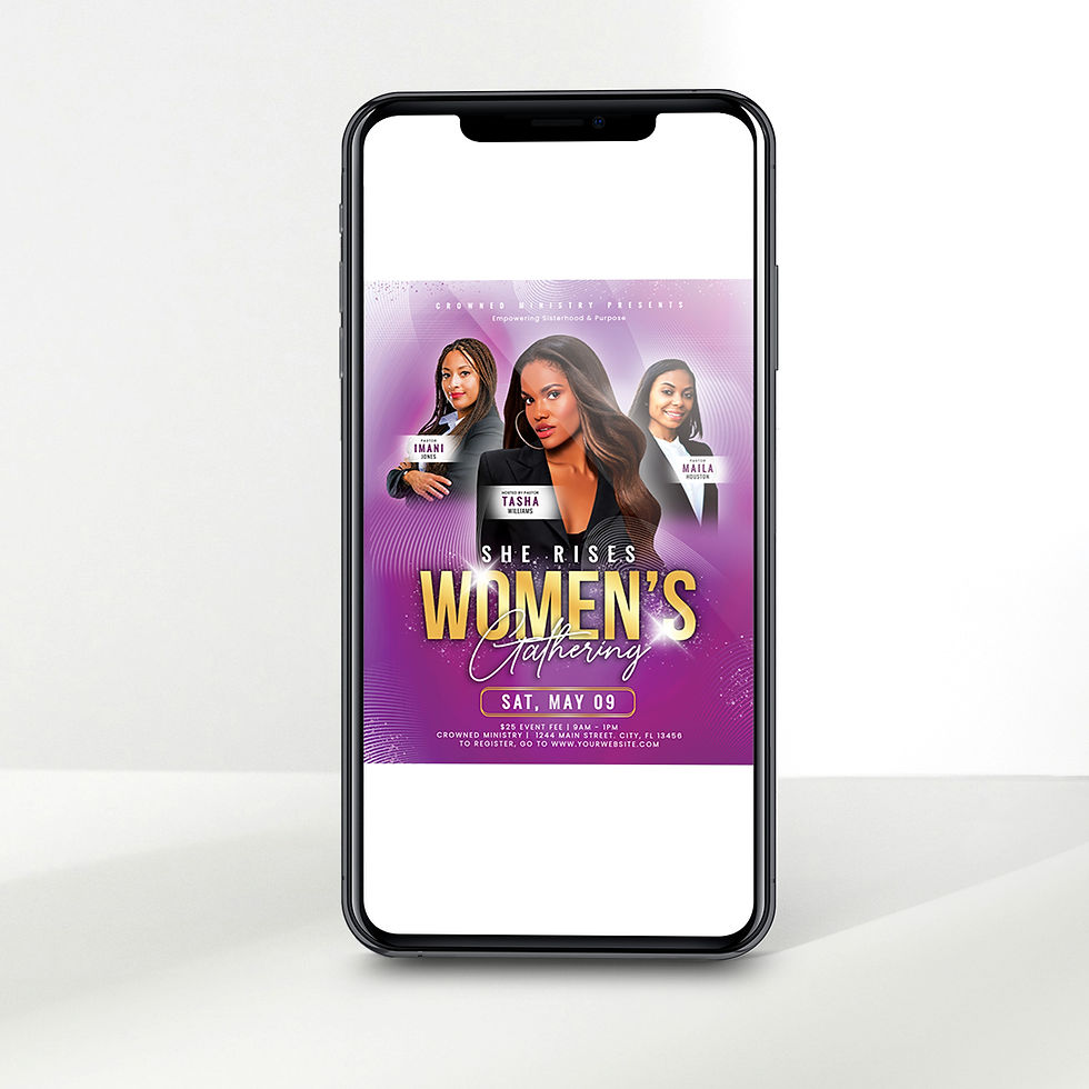 Thumbnail: She Rises Women’s Church Conference Purple Social Media Template