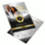 Pastoral Anniversary Program: 4-Page Elegant Black & Gold Church Bi-Fold
