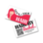 Minimalist Pink Hair Model, Let's Talk Hair Cosmetologist Business Card