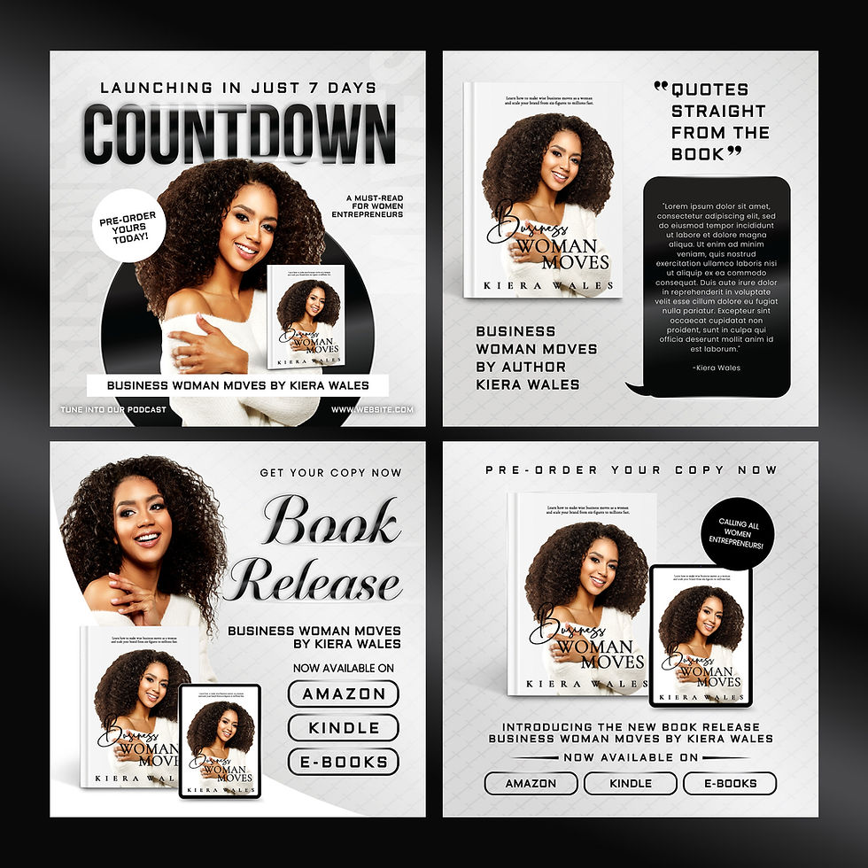 Thumbnail: 10-PACK BUNDLE Modern Gray Author Book Launch Essentials Kit