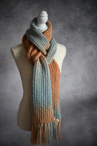 Tunisian Crochet Azure Scarf | Designs by Phanessa