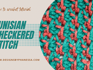 Crochet Checkered Tunisian Stitch PAttern & Tutorial