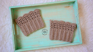 Crochet Iris Boot Cuffs