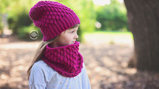 Crochet Raspberry Beanie & Cowl Pattern & Tutorial