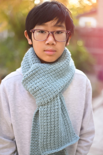Tunisian Crochet Azure Scarf | Designs by Phanessa