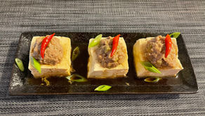 板豆腐蒸絞肉 Steamed Tofu and Meatballs
