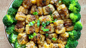 油豆腐鑲肉 Pan-Fried Stuffed Tofu with Oyster Sauce