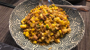 玉米炒絞肉 Stir Fry Ground Pork and Corn