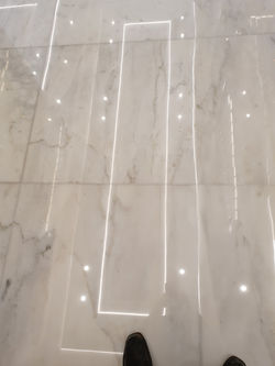 White Carrara Marble Floor