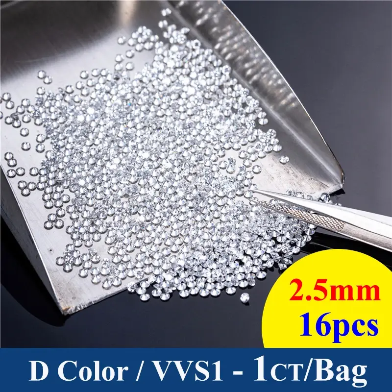 Thumbnail: DJMAX New Premium D Color VVS1 Moissanite Loose Stone Full Size Factory