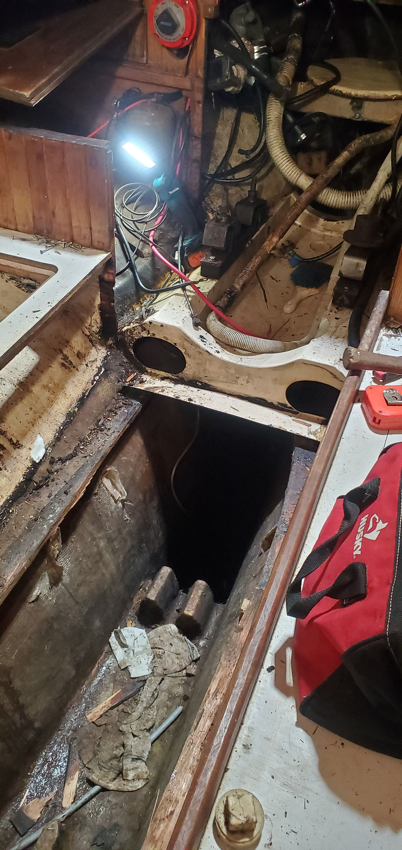 Where the tank was.