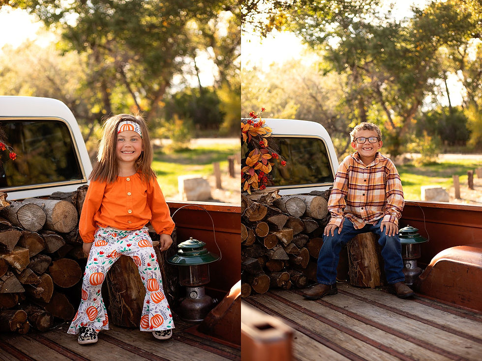 Fall Family Session by Tiffany Edwards, Newborn & Childhood photographer at Riverfront Park in Billings, MT featuring adorable brother and sister