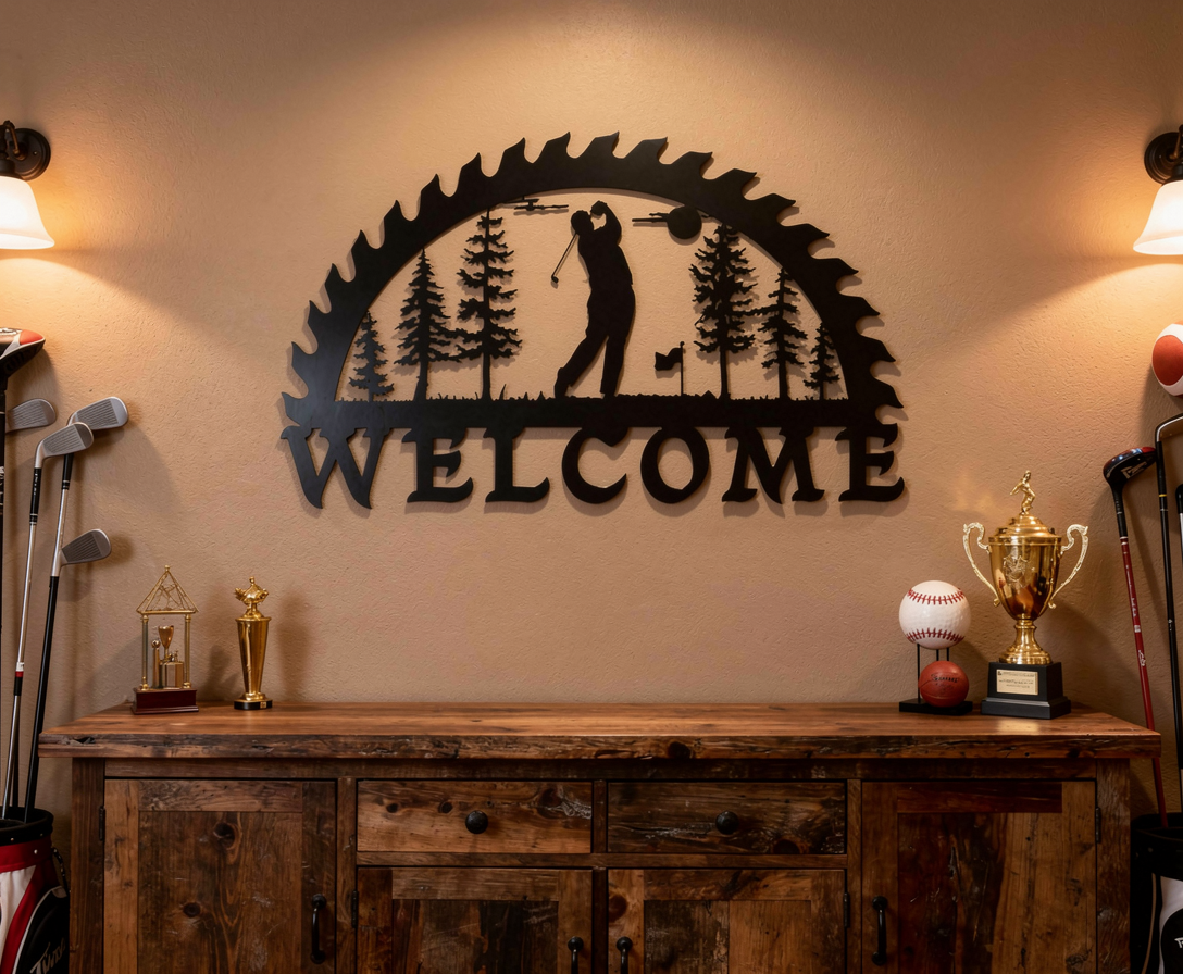 Welcome Golfer Half Saw Blade