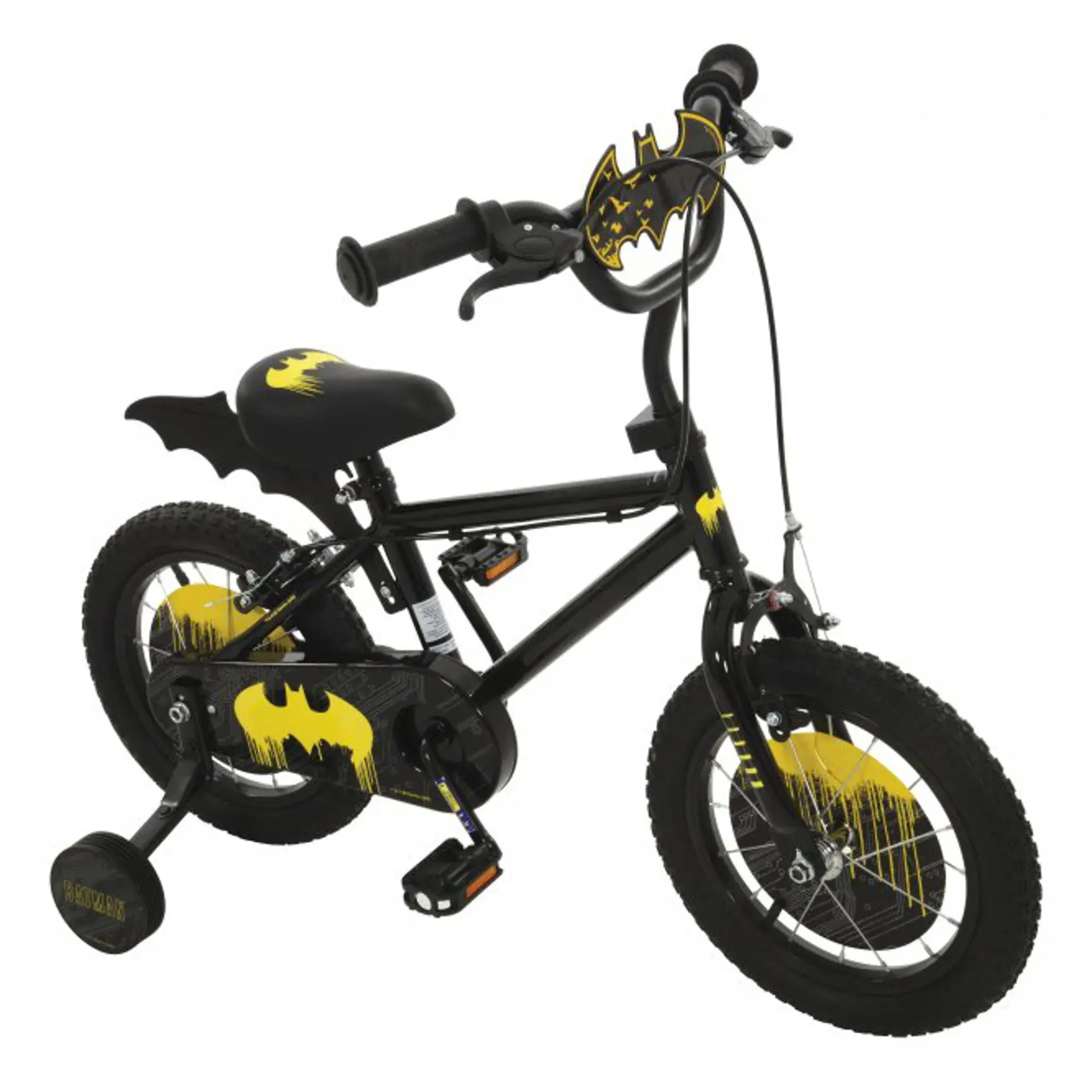 Batman DC Kids Stabilizer 14"Junior Bike Black/Yellow