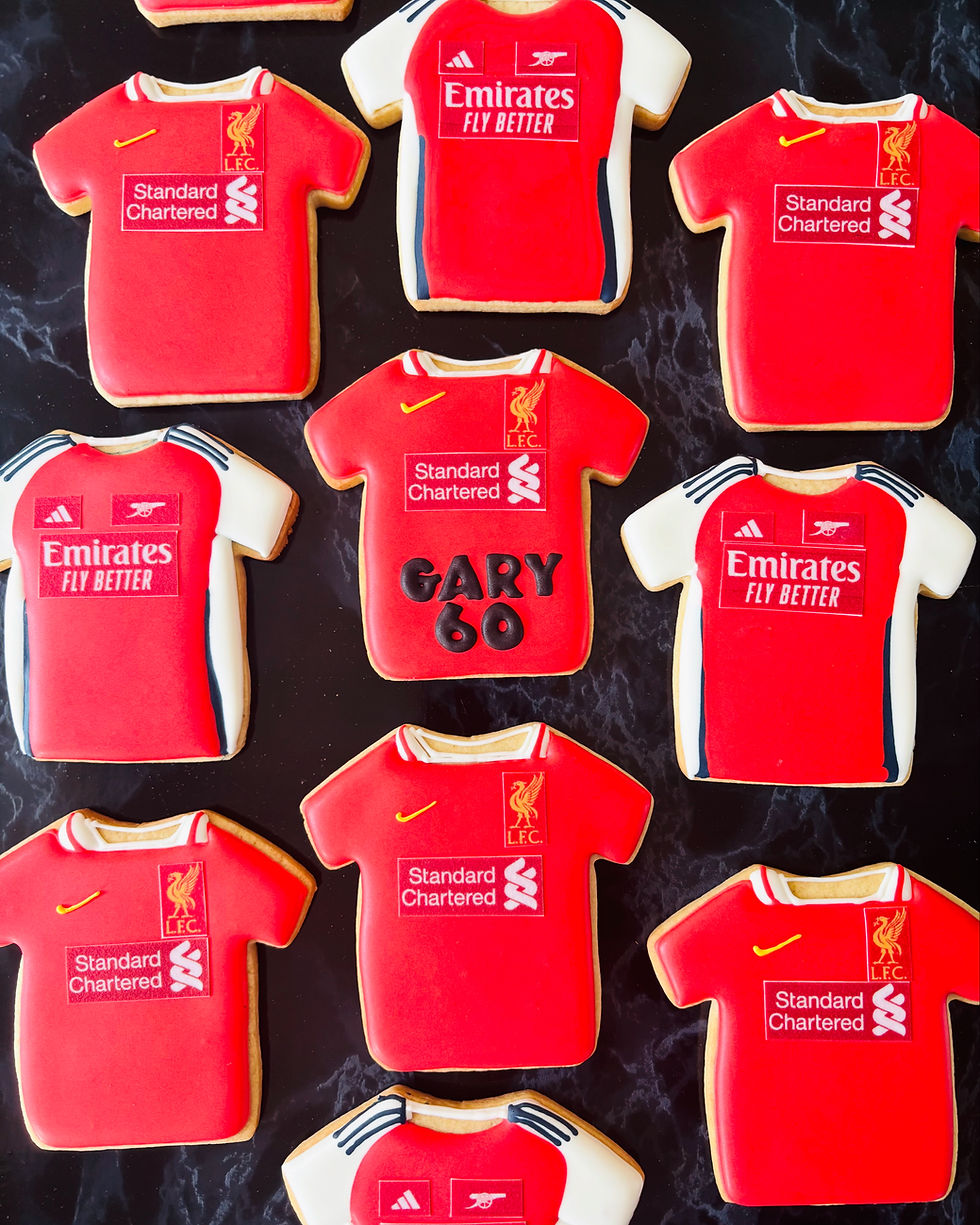Arsenal_Liverpool cookie shirts