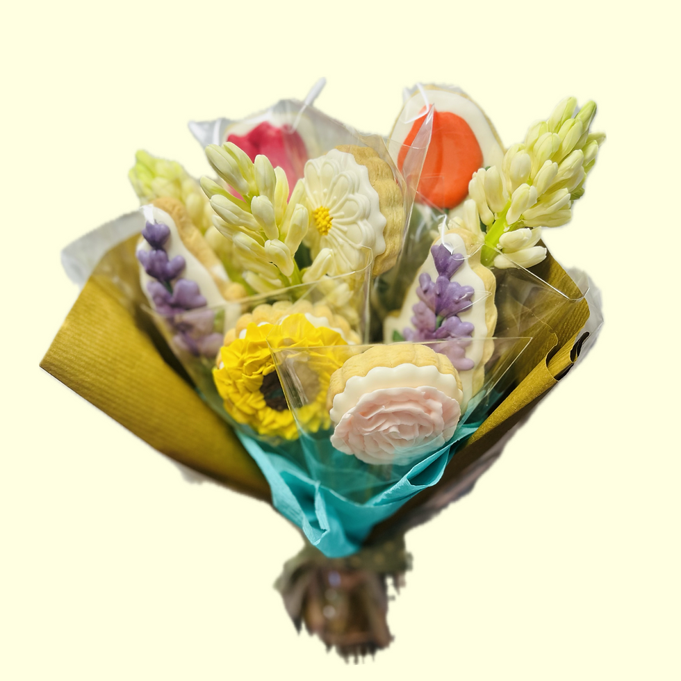 Flower cookie bouquet
