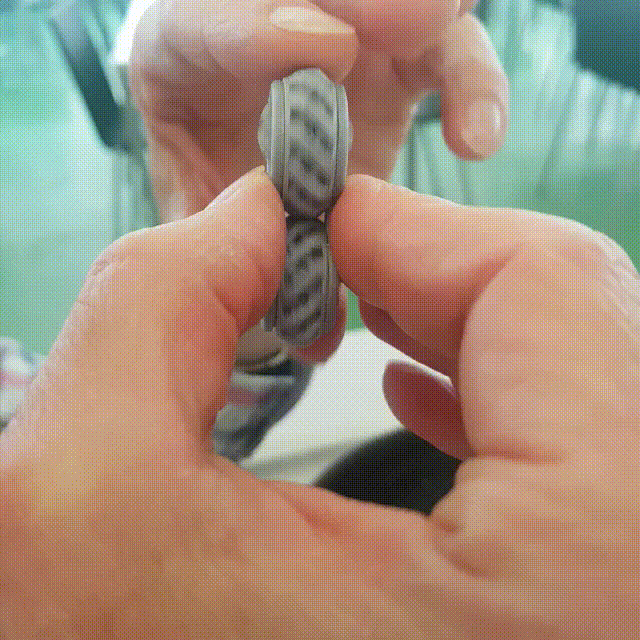 gears printed in place with no assembly