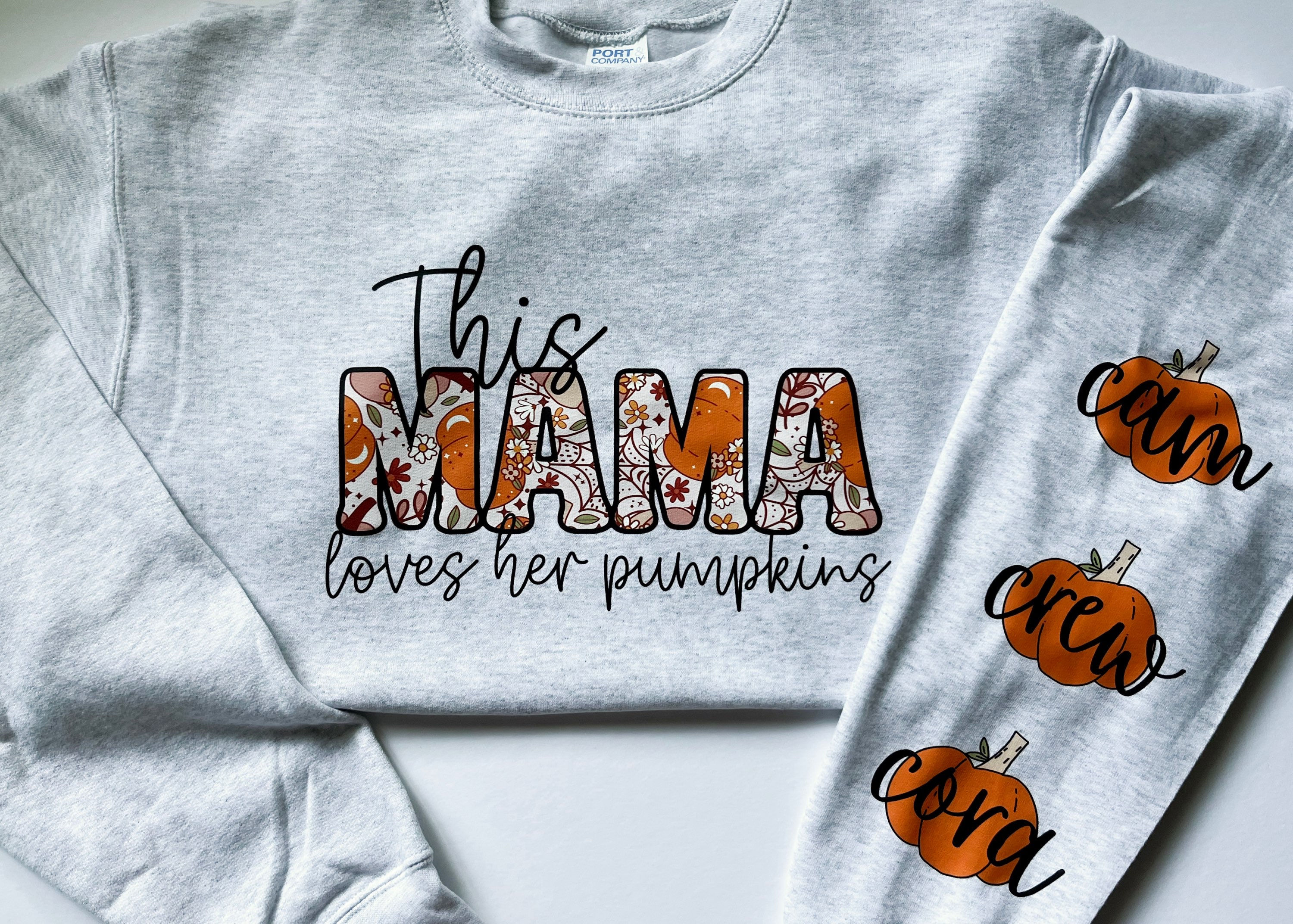 Customized Mama- Pumpkins Crewneck