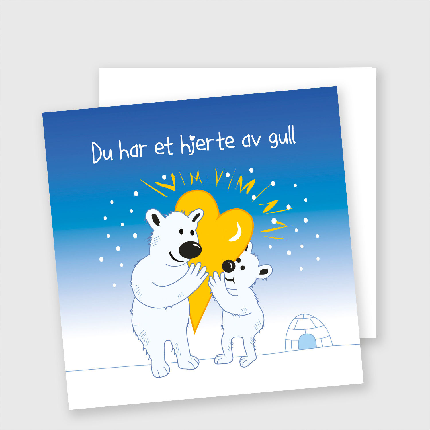 HJERTE AV GULL, dobbelt kort