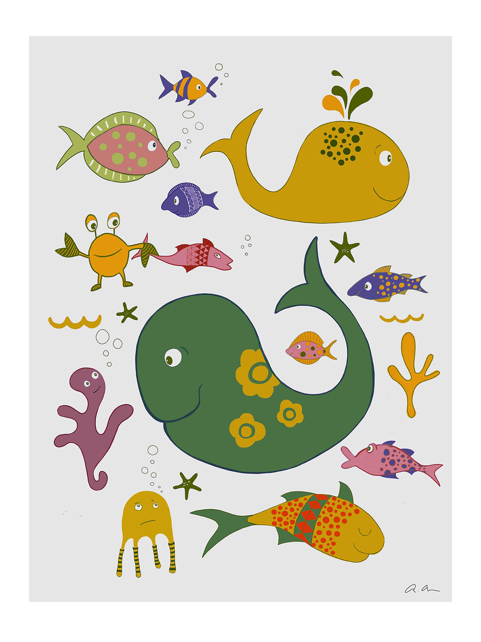 Thumbnail: "Havliv" barneplakat, gul