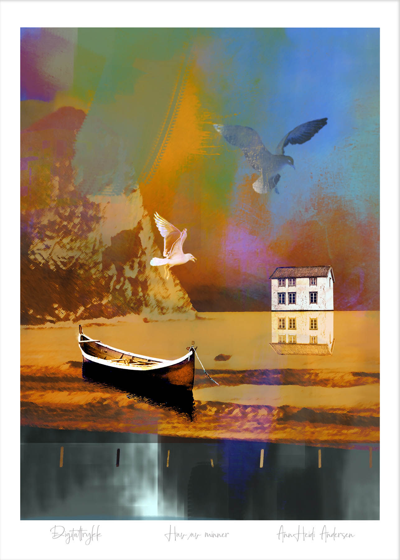 HAV AV MINNER, kunsttrykk, brun