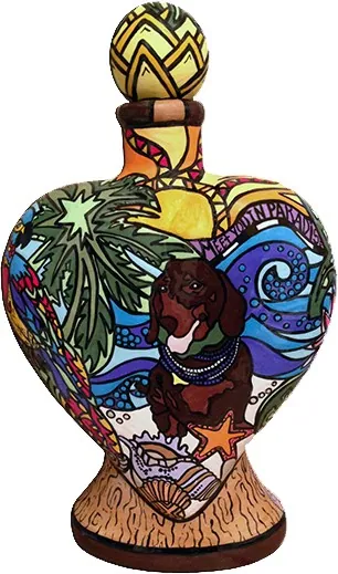 alyson whitney ceramic customizable heart vase pet urn and dog urn