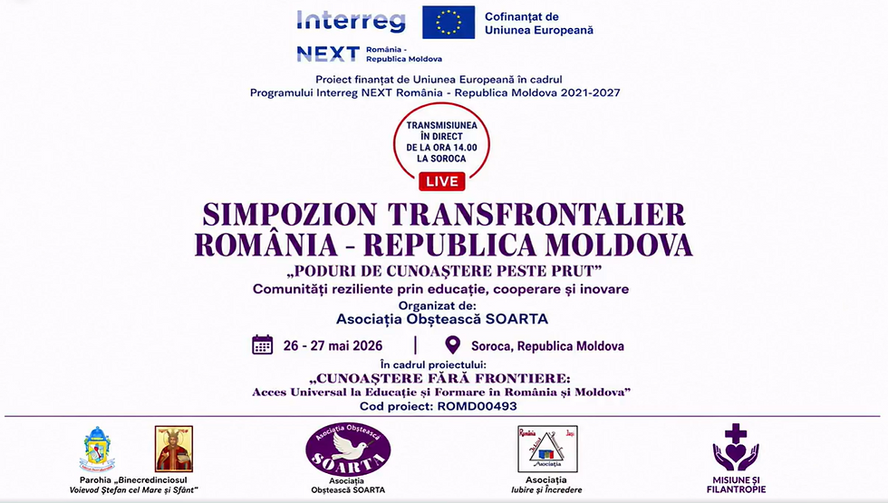ÎN DIRECT DE LA SOROCA, evenimentul 𝐒𝐈𝐌𝐏𝐎𝐙𝐈𝐎𝐍 𝐓𝐑𝐀𝐍𝐒𝐅𝐑𝐎𝐍𝐓𝐀𝐋𝐈𝐄𝐑 𝐑𝐎𝐌Â𝐍𝐈𝐀 - 𝐑𝐄𝐏𝐔𝐁𝐋𝐈𝐂𝐀 𝐌𝐎𝐋𝐃𝐎𝐕𝐀