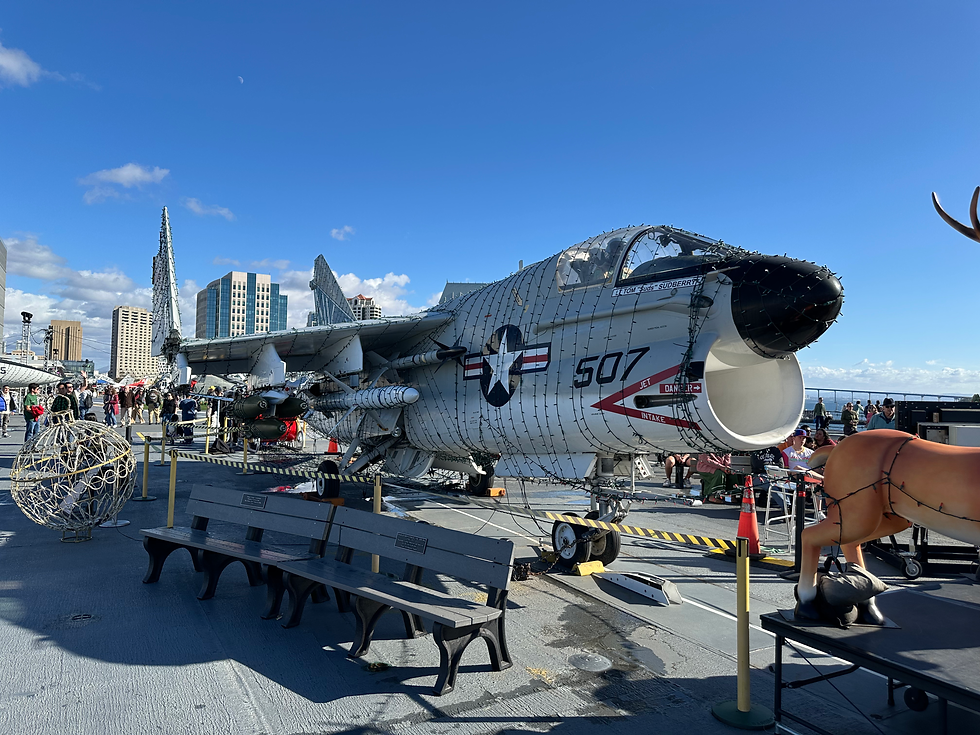 an A-7E Corsair II aboard the USS Midway