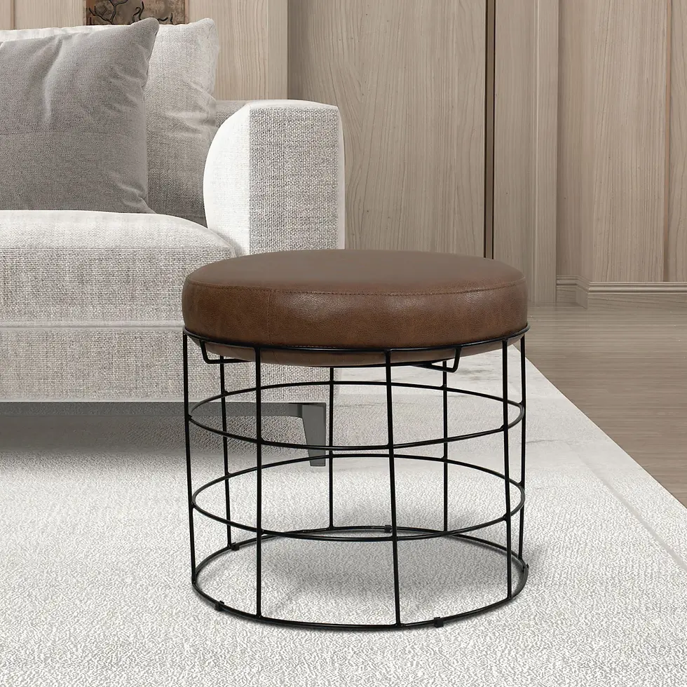 eLuxury Round Ottoman
