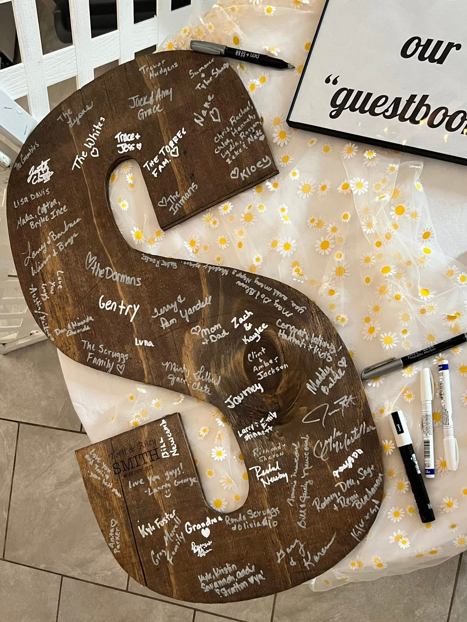 Guest Book Letter Sign