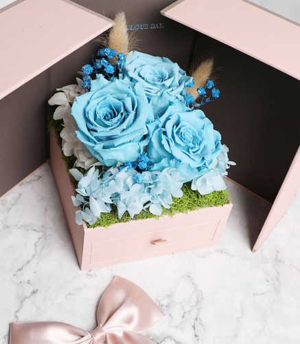 Fleur Éternelle JEWELRY CASE MINI BLUE Fleur Éternelle JEWELRY CASE MINI BLUE Fleur Éternelle
