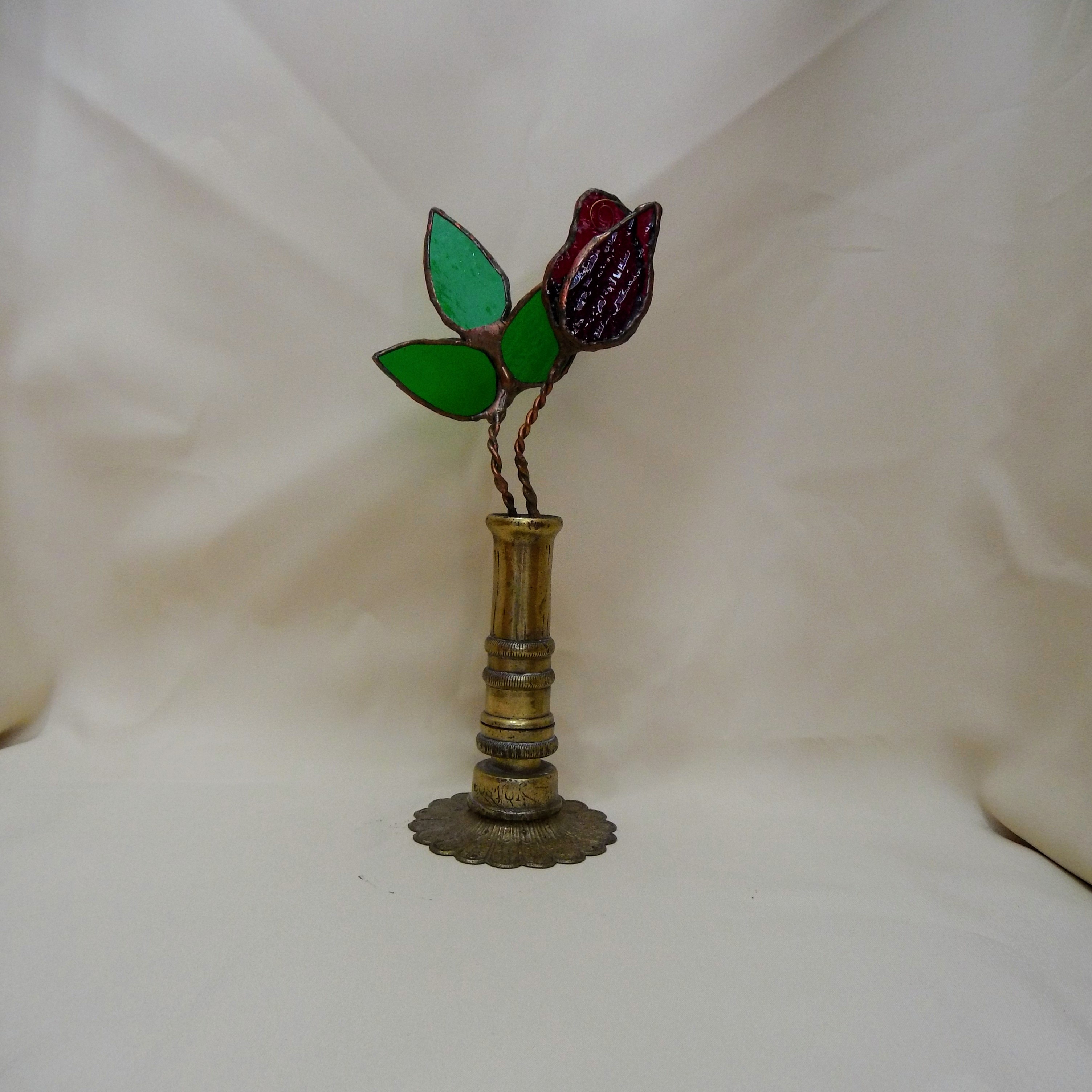 Red Stained Glass Rose