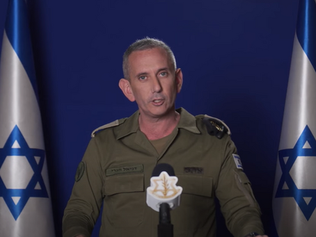 Persbriefing door IDF-woordvoerder admiraal Daniel Hagari 12 november, 22.15 uur