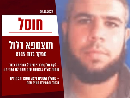 IDF troepen hebben Hamas commandant van het Zabra Tel Elhua-bataljon gedood