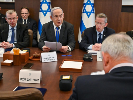 Opmerkingen van premier Benjamin Netanyahu aan het begin van de kabinetsvergadering