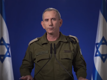 Persbriefing door IDF-woordvoerder, admiraal Daniel Hagari over de drone op Eilat en het Shifa ziekenhuis