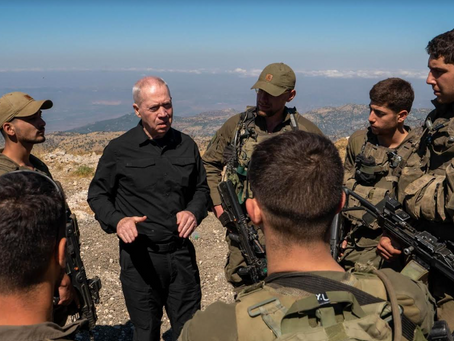 Defensieminister Yoav Gallant hield veiligheidsbeoordeling in het noorden