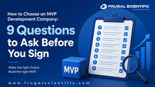 Cover image for a guide on choosing an MVP development company, featuring nine key questions for founders to ask before signing a contract.