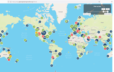 A World Map of Geoengineering Projects Under Way