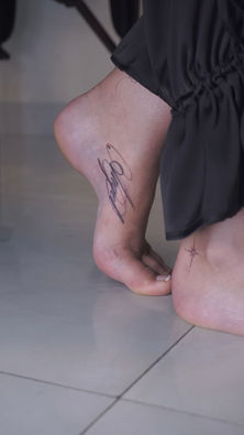 Fine Line Ankle Tattoo in Da Nang | DN TATTOO