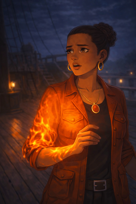 Sunbyrn (fire) at night