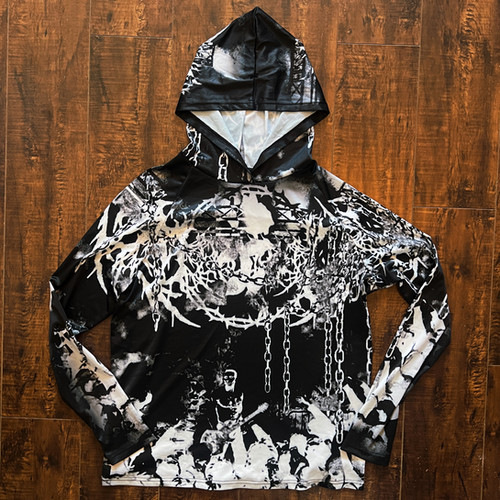 Mosh Hooded Long Sleeve T-Shirt | No Rivals Studios