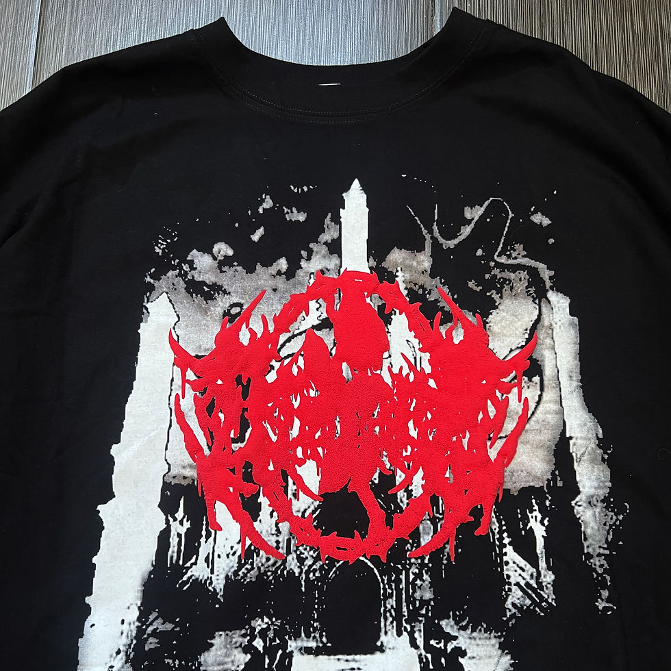 Thumbnail: No Rivals Studios brand distressed longsleeve shirt with puff print