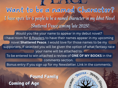 Do you want to appear in my Debut Novel?