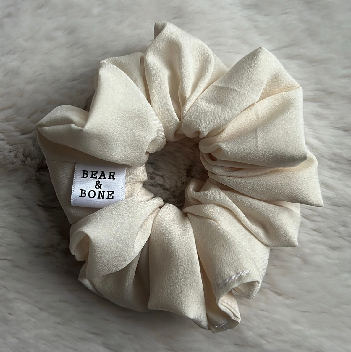 Recycled Luxe Scrunchie - Bone