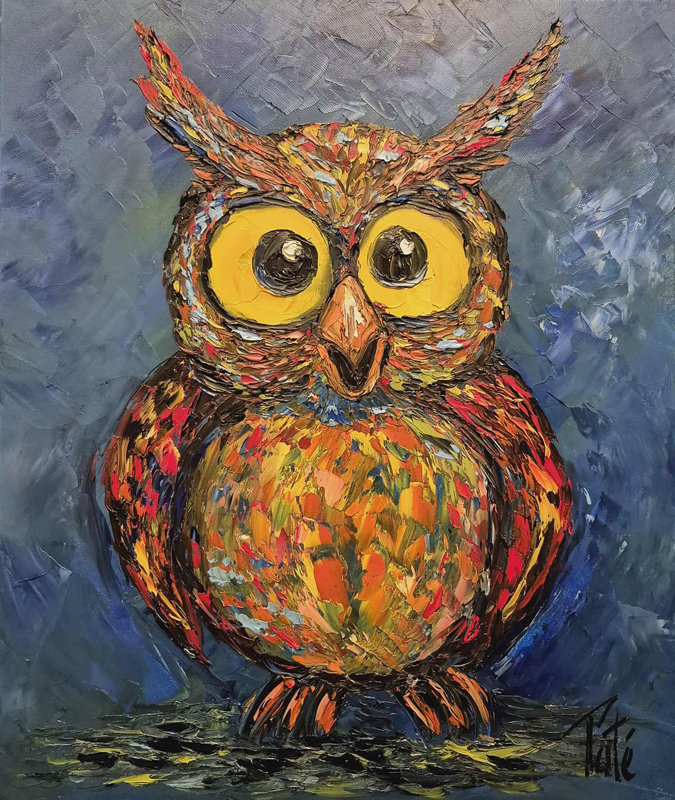 LE REGARD DE LA CHOUETTE 55 X 46