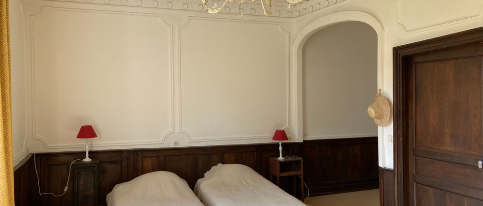 Domaine de la Motte-Basse - Gîte de l'Orangerie - Chambre avec deux lits simples